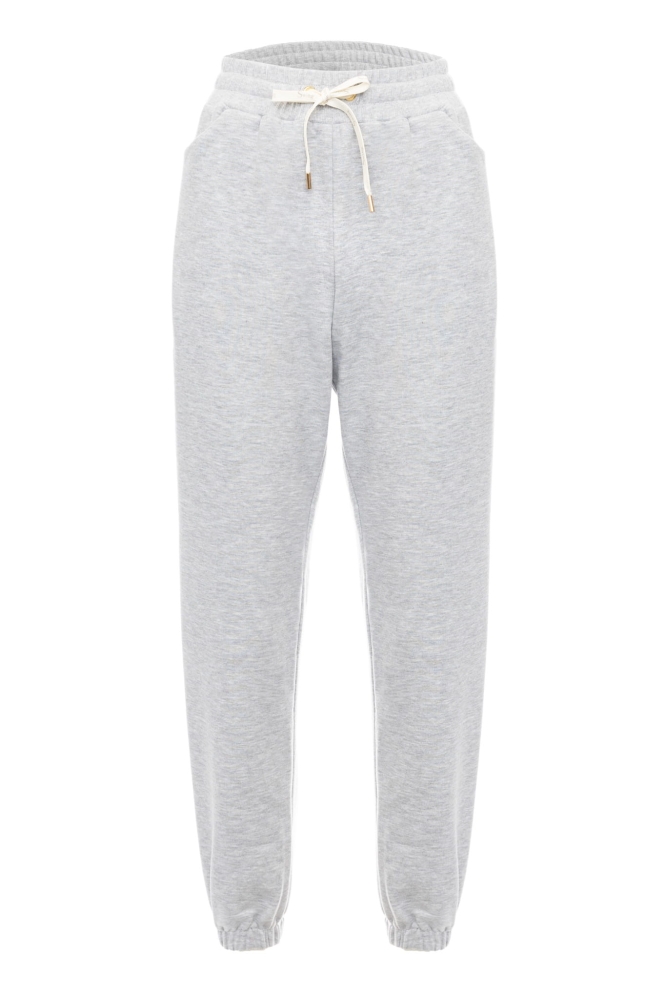 Szary dresowy komplet spodnie + rozpinana bluza z kapturem Logan by Swing