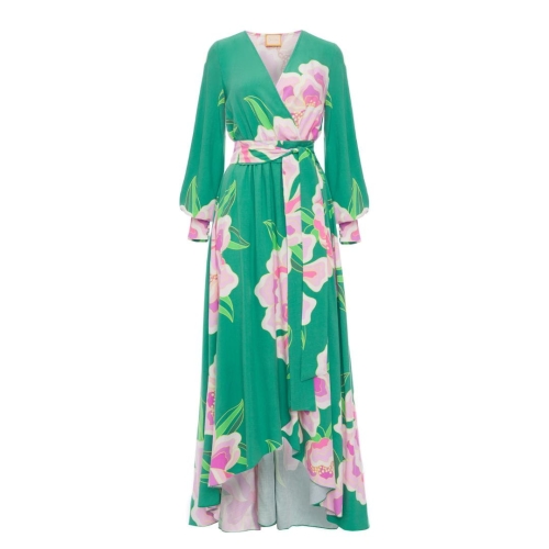 Floral long dress with shorter front Irmina by Swing (1)