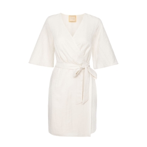 Kopertowa sukienka o kroju kimono z krótkim rękawem Manebi by Swing