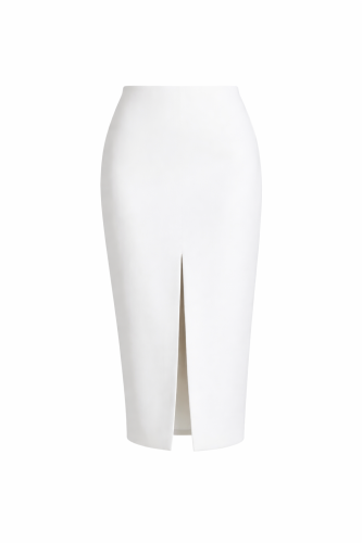 Dopasowana ołówkowa spódnica z rozporkiem z przodu z serii Jasmine by Swing 