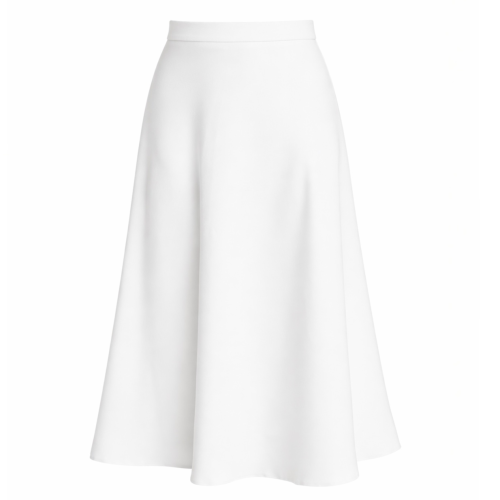 Rozkloszowana spódnica midi w kolorze białym ecru z serii Jasmine by Swing 