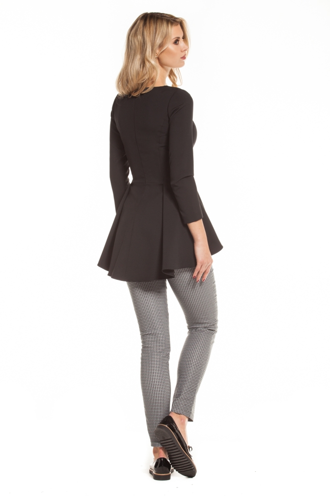 Biała bluzka z baskinką Paola by Swing