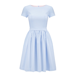 Blue flared Baby Blue mini dress by Swing