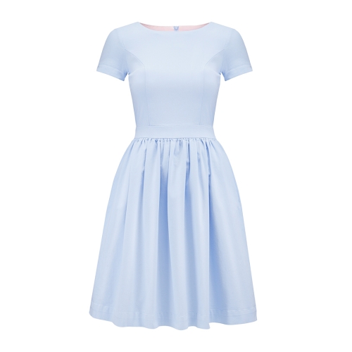 Blue flared Baby Blue mini dress by Swing