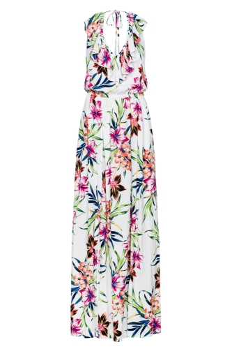 Long summer dress with colorful flowers Shindy by Swing