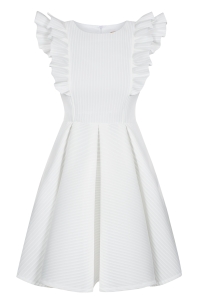 White fit & flare dress Candia by Swing