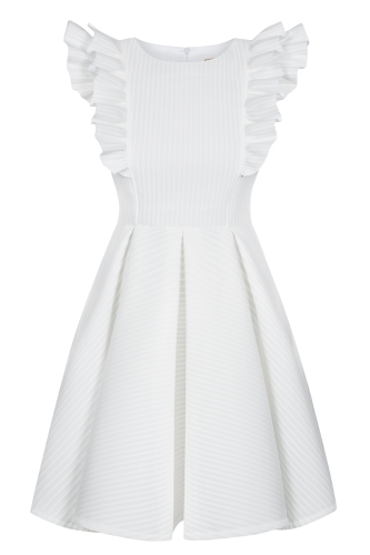 White fit & flare dress Candia by Swing