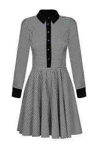  Hound's tooth checked fit & flare dress Natalie by Swing 