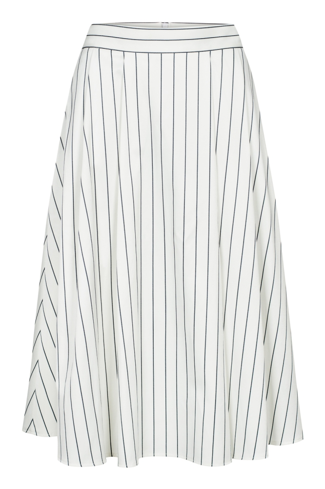 Stylowy komplet w biało czarne paski spódnica + top VOYAGE Swing