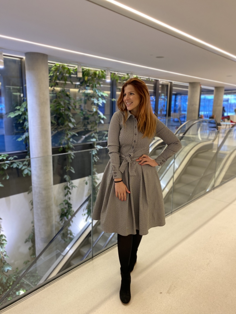 Żakardowa szmizjerka w kratkę Celine Swing