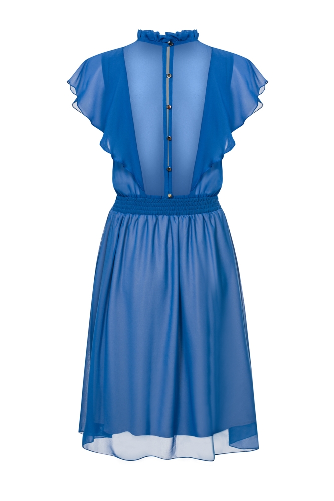 Niebieska plisowana sukienka Harmony SWING