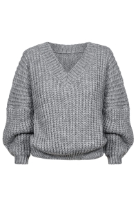 Dark gray sweater with thick weave Legend