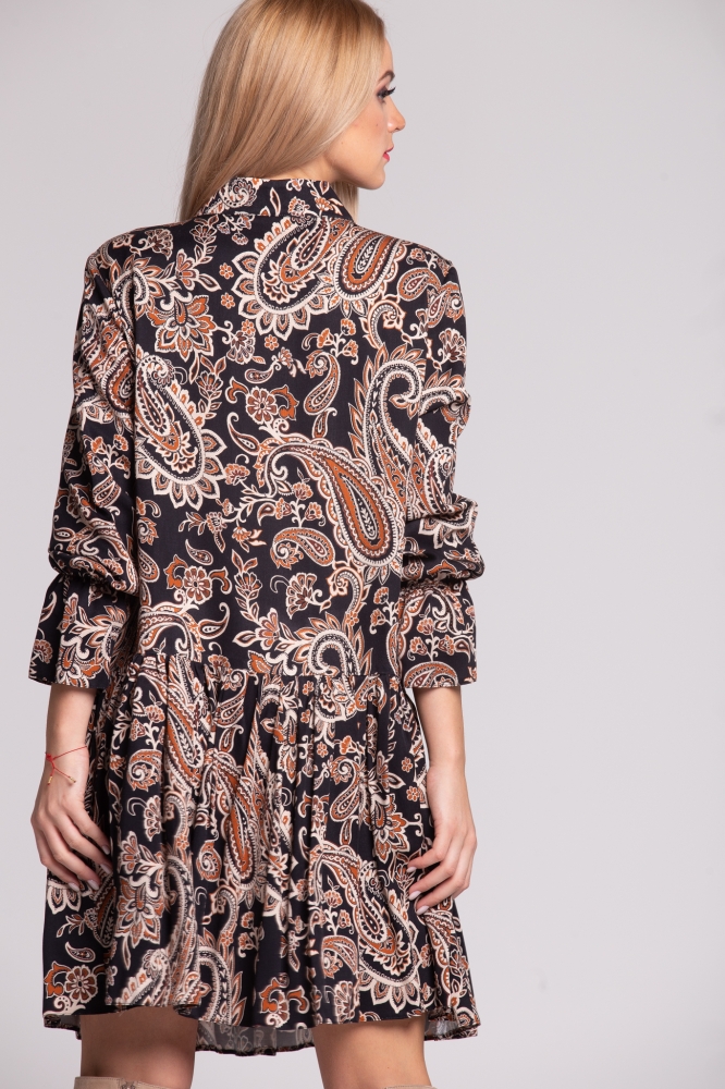 Wzorzysta rozpinana sukienka o luźnym kroju Mirrage