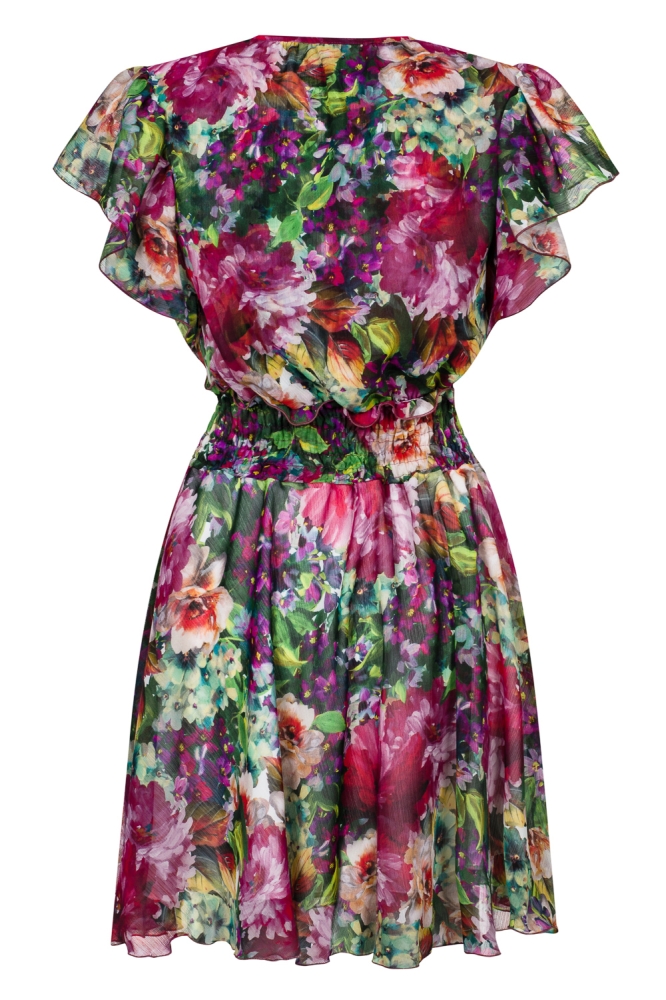 Lekko rozkloszowana wzorzysta sukienka SENIORITA Swing