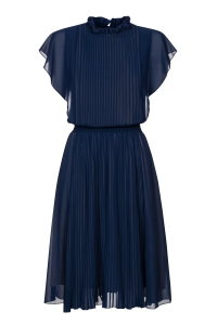 Navy blue pleated dress Harmony by Swing 