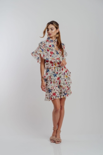 Floral dress with ruffles Collet by Swing