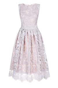 Grey lace midi dress Cherry by Swing