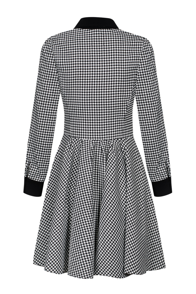 Rozkloszowana sukienka w pepitkę Natalie SWING