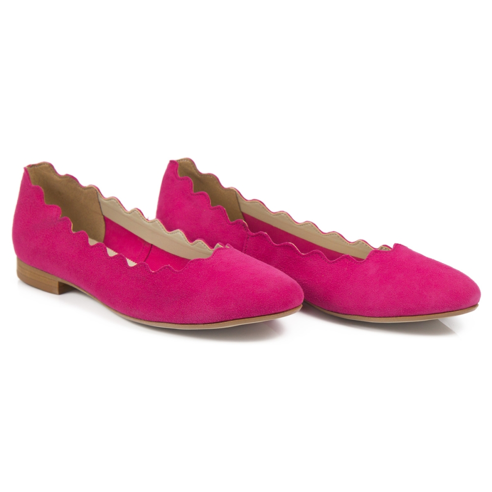 Fuksjowe zamszowe baleriny Alexio Giorgio