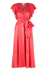Coral airy slightly flared midi dress Melisa by Swing