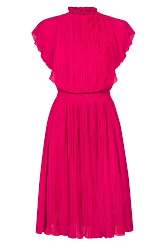 Fuchsia pleated dress Harmony by Swing