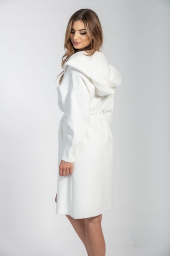 White cream Toronto hooded cardigan