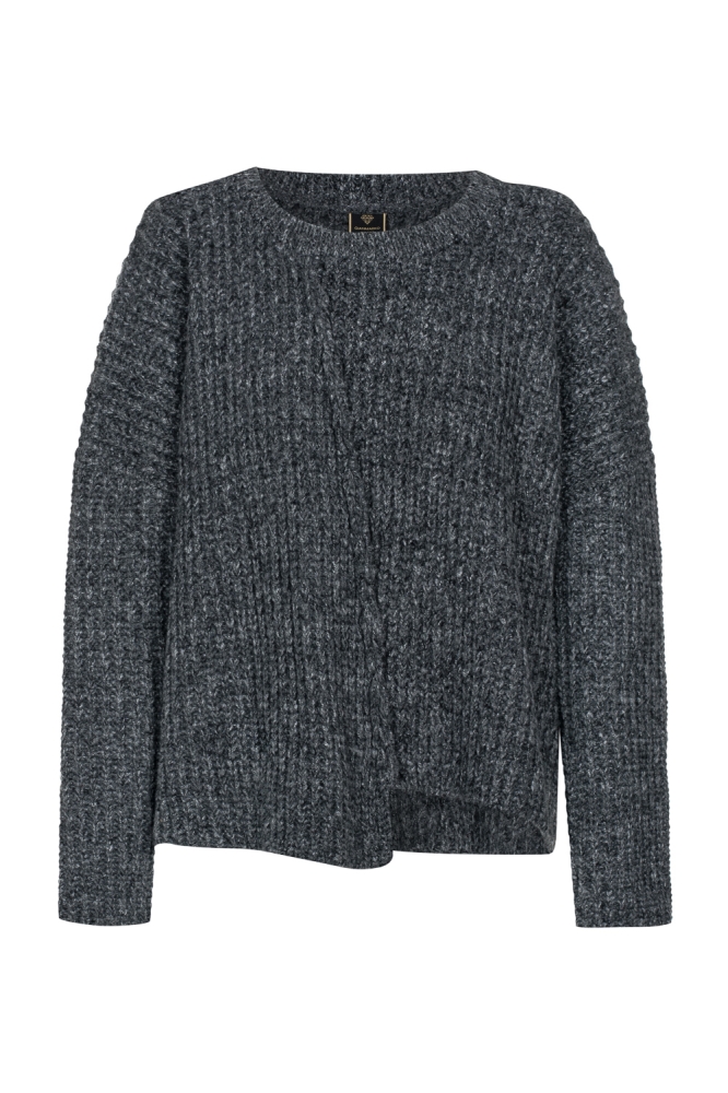 Szary asymetryczny sweter Gianmarko