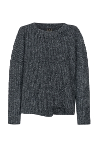 Grey asymmetrical oversize sweater