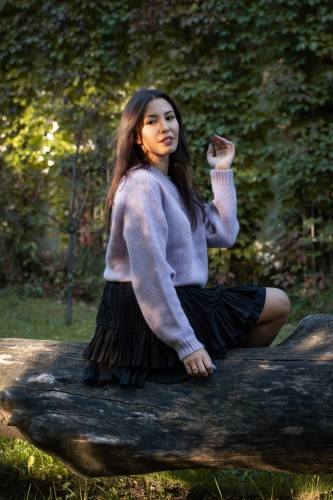 Lilac mohair sweater Nelly