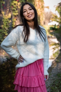 White mohair sweater Nelly