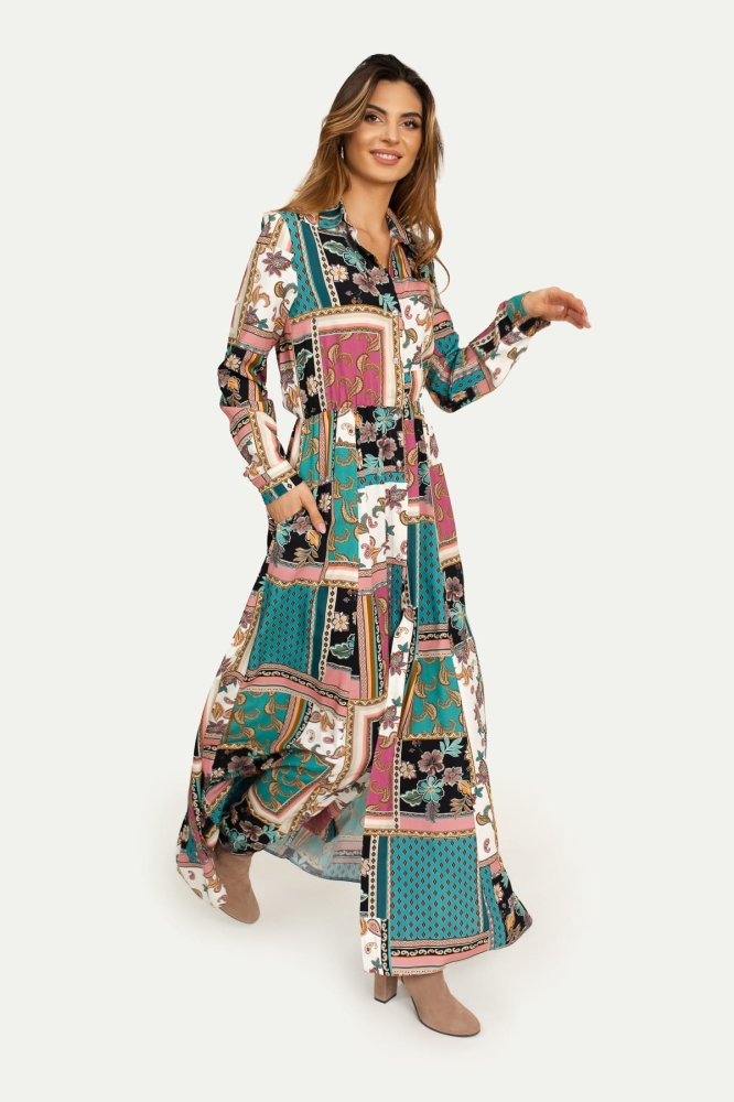 Długa szmizjerka w aztecki wzór Bobby by Swing