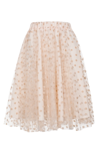 Beige spotted tulle skirt Nancy by Swing