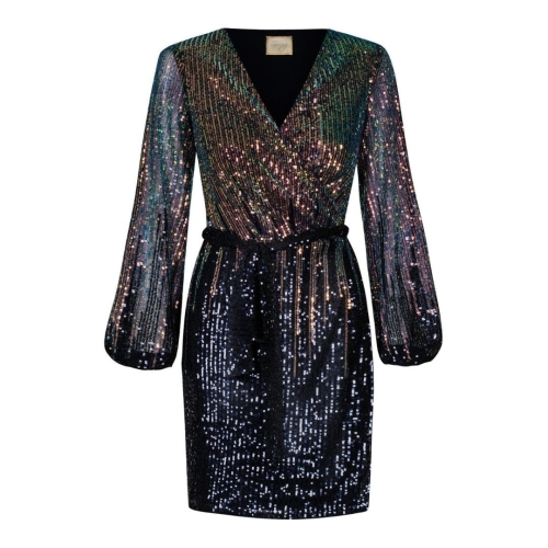 Phenomenal navy blue sequin Ines ombre dress by Swing
