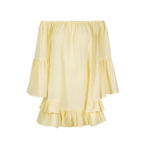 Yellow muslin spangled dress Athen by Swing