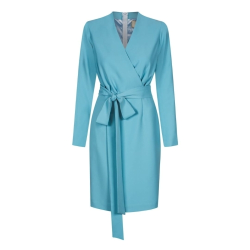 graphite dress with split neckline Liliana by Swing azure blue