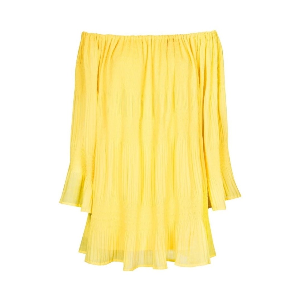 Neonowa żółta sukienka w stylu boho Poppy by Swing