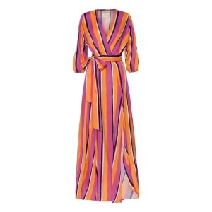Long ethereal dress with colorful stripes Leyla by Swing