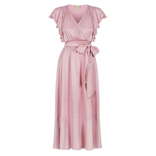 Powder pink airy slightly flared midi dress Melisa by Swing