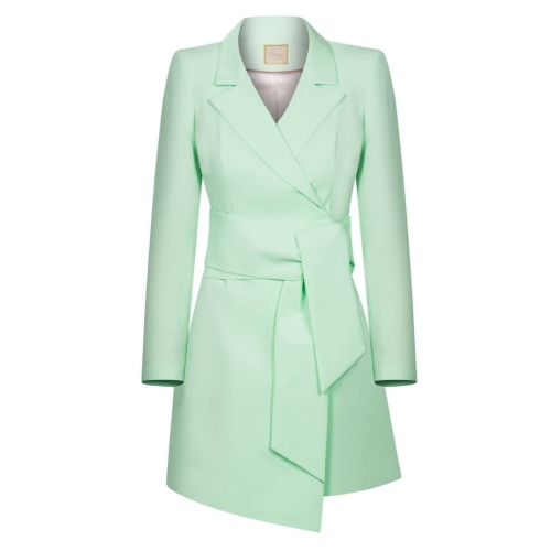 Celadon navy cut dress with waist belt Rocky by Swing