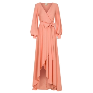Orange long dress with shorter front Irmina by Swing