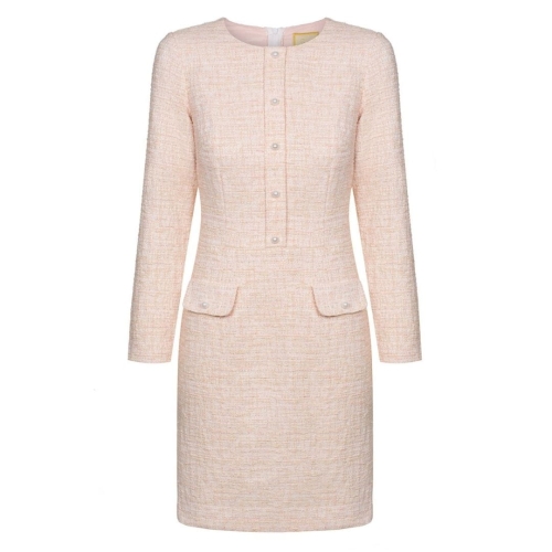 Tweed dress in powder pink Ella by Swing