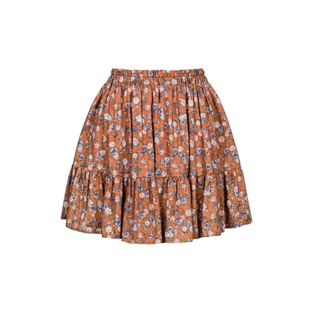 Rozkloszowana spódniczka w kwiatowy print Tetris by Swing