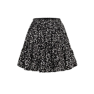 Black flared mini skirt Tetris by Swing