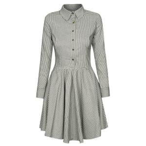 Natalie vichy checkered flared dress Natalie by Swing