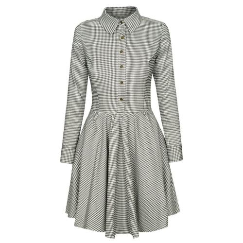 Natalie vichy checkered flared dress Natalie by Swing