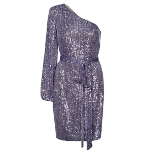 Purple sequin one shoulder dress Marley by Swing