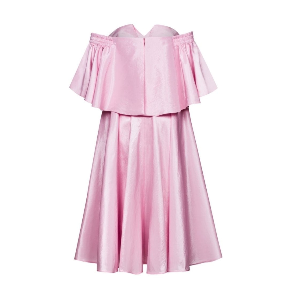 Różowa rozkloszowana sukienka na gorsecie Beatrice by Swing