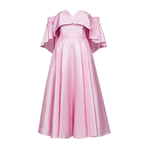 Pink flared dress on bodice Beatrice by Swing