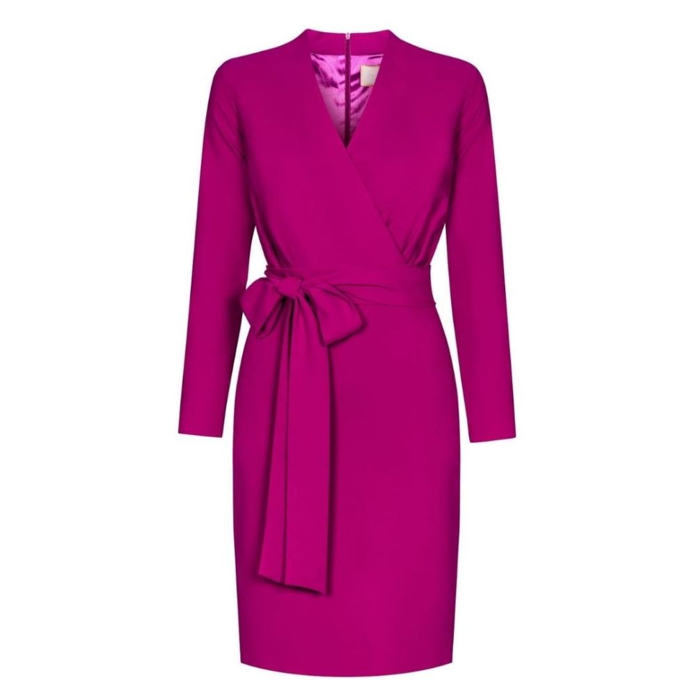 Ołówkowa sukienka z przekładanym dekoltem Liliana by Swing