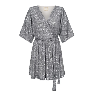 Silver sequin kimono dress Stella by Swing